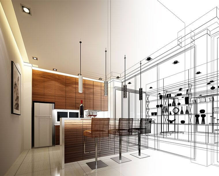 Illustration einer modernen Küche